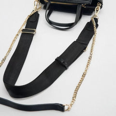 Square Chain Messenger Bag Textured Crossbody Shoulder Bag