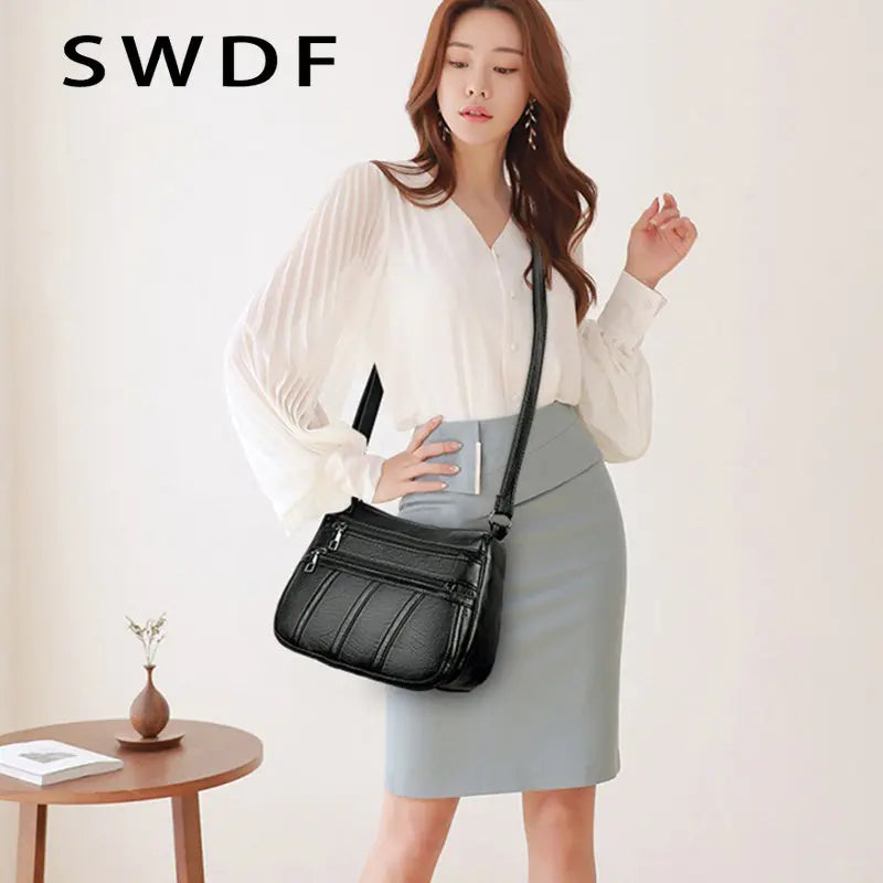 Women Messenger Bag Crossbody Shoulder Handbag Flap Purse
