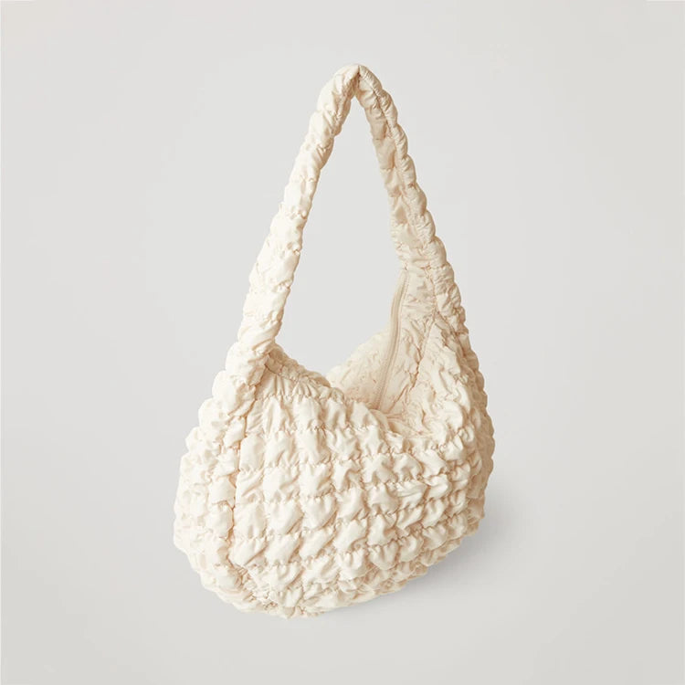 Casual Large Capacity Tote Shoulder Bag Quilted Padded Handbag