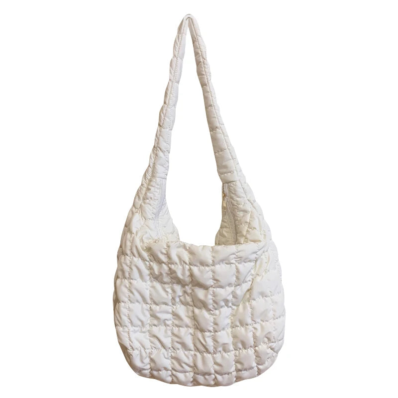 Casual Large Capacity Tote Shoulder Bag Quilted Padded Handbag