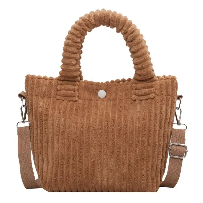 Corduroy Women's Bag Soft Handbags Crossbody Tote Bag