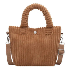 Corduroy Women's Bag Soft Handbags Crossbody Tote Bag