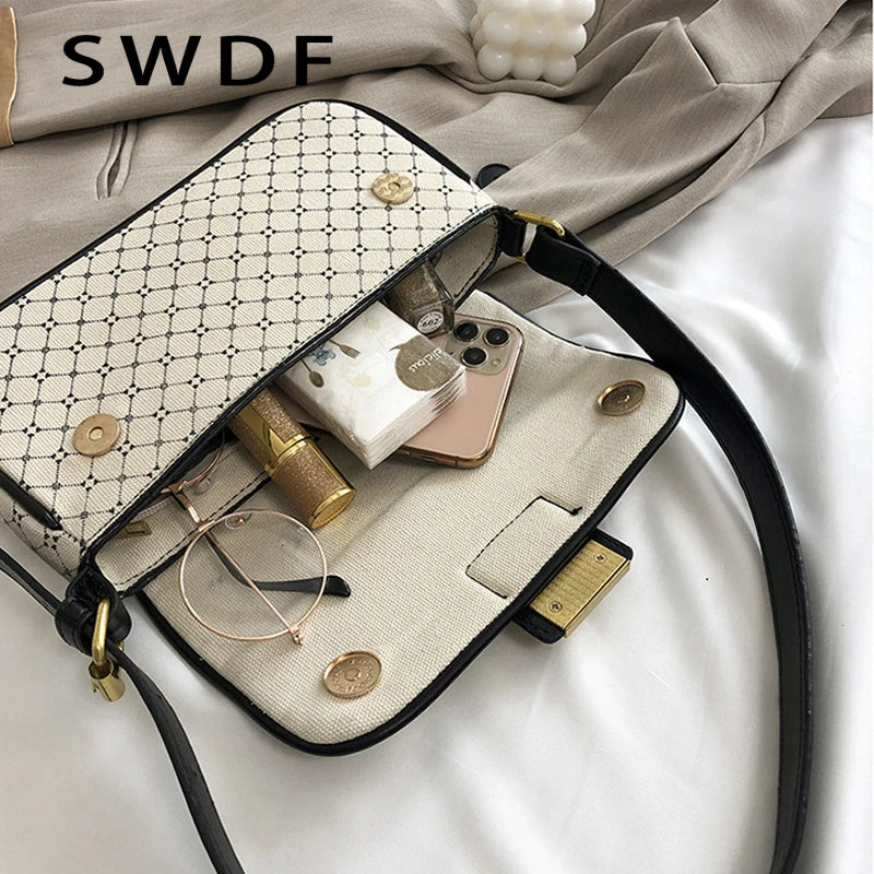 Canvas Crossbody Bag for Women Casual Purse