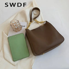 Ladies Casual Bucket Bags Women's Retro Shoulder Bags