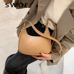 Casual Crossbody Shoulder Bag for Women in Pu Leather