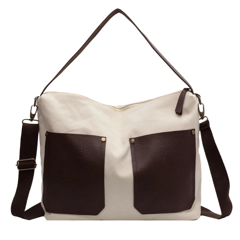 Large Canvas Shoulder Crossbody Bags for Women High Capacity Handbags