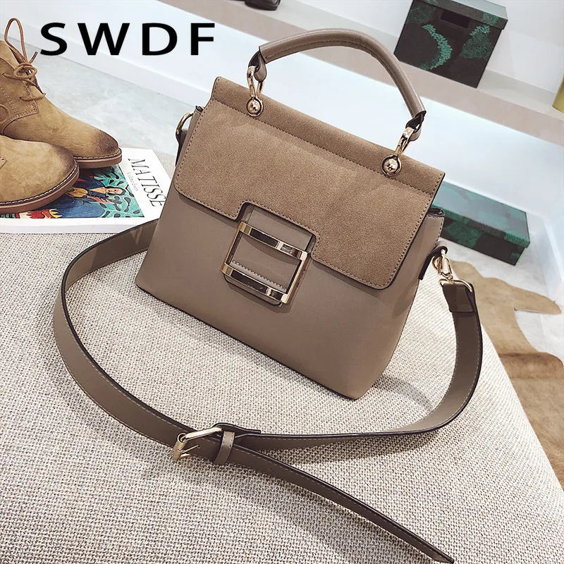 Vintage Shoulder Bag PU Leather Handbag Crossbody Famous Spring Sac Femme