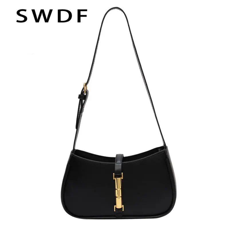 Women's PU Leather Shoulder Bag Zipper Crossbody Purse