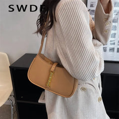 Women's PU Leather Shoulder Bag Zipper Crossbody Purse