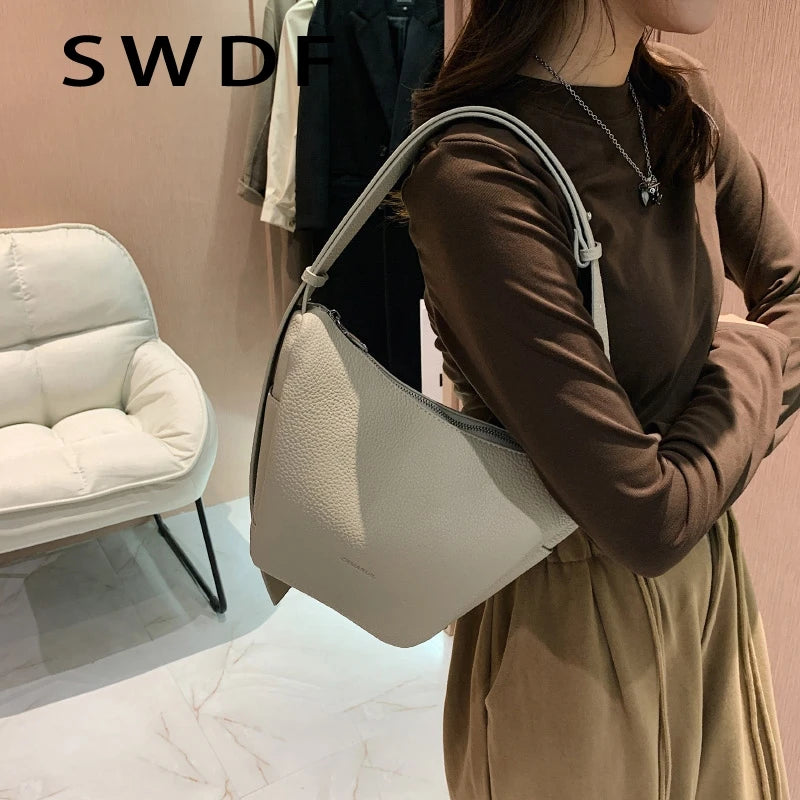 Retro Shoulder Bag Small Bucket Crossbody Bag Winter Style