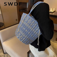 Straw Summer Shoulder Bags for Women Hollow Beach Women's Handbags