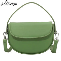 Women's Leather Saddle Bags Crossbody Handbag