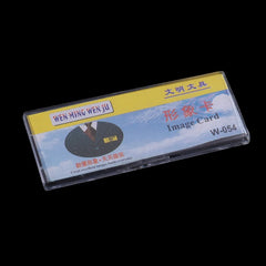 3 Pcs Clear Hard Plastic Name Tag Holder with Clip