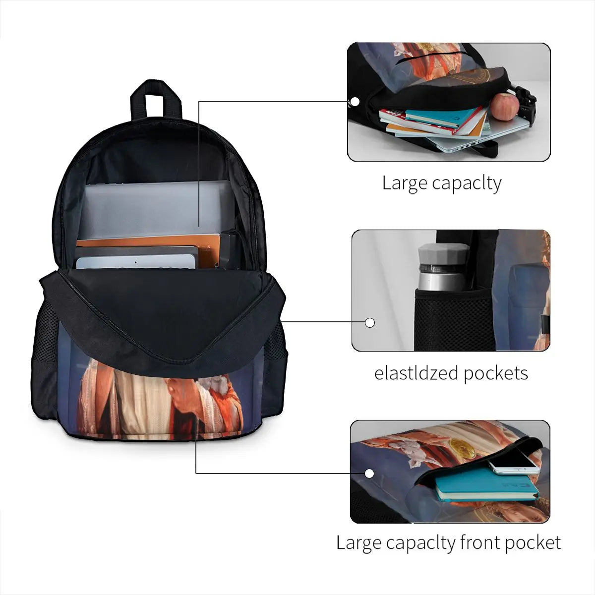 St. Nicolas Of Cage Backpack - Men's & Women's School Rucksack