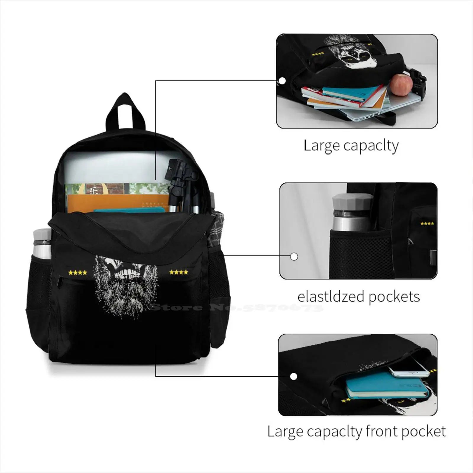 Teen College Student Backpack Laptop Travel Bag