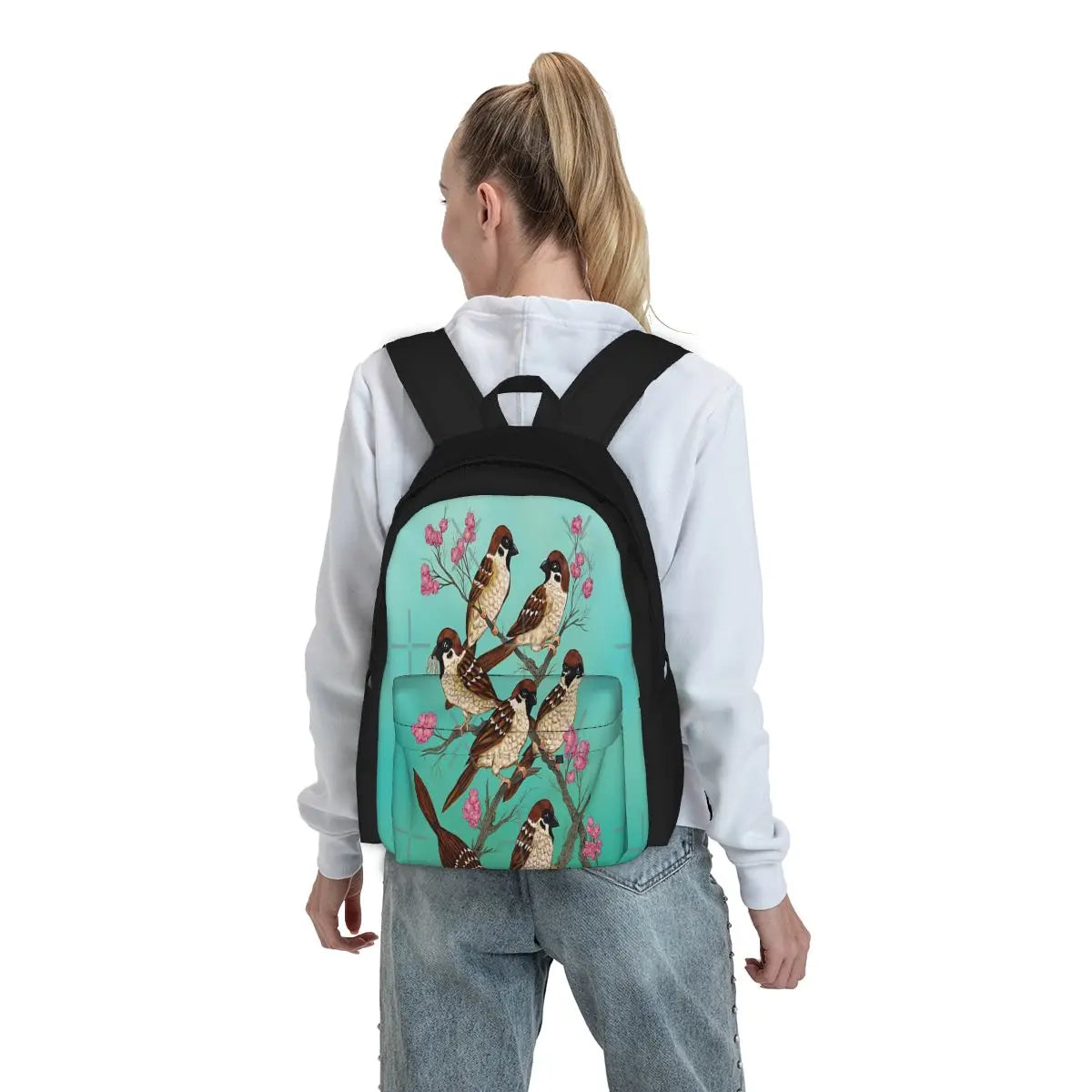 Sakura Sparrows Backpacks Men's and Women's Bag
