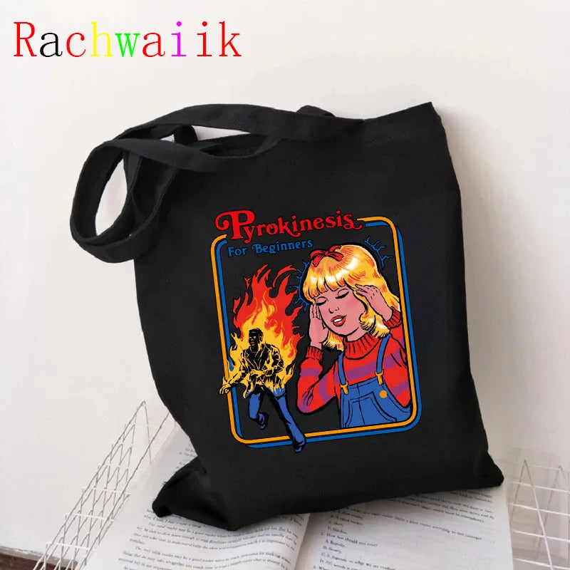 Vintage Harajuku Shopper Bag Canvas Shoulder Large-capacity