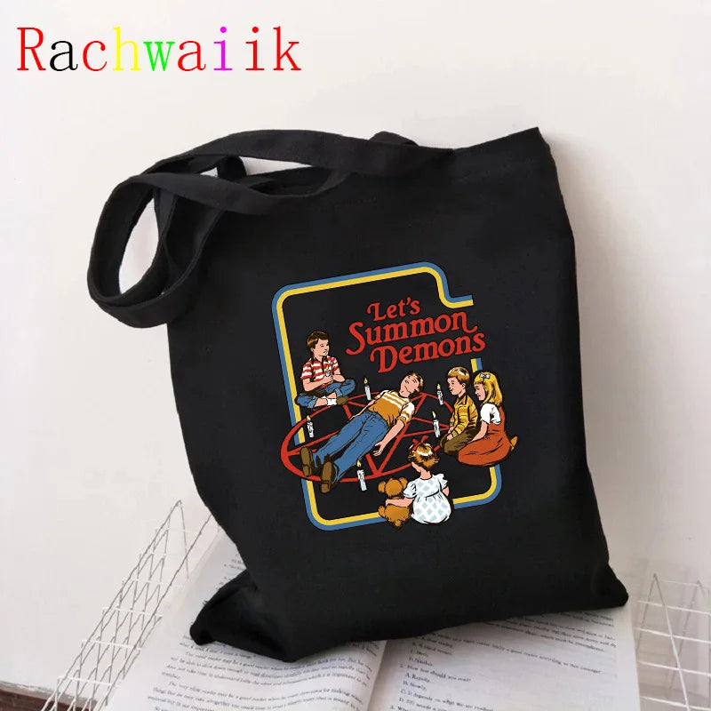 Vintage Harajuku Shopper Bag Canvas Shoulder Large-capacity