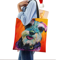 Schnauzer Dog Painting Handbags For Women Lady Shoulder Bag