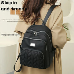 Quilted School Backpack Purse for Women Girls Travel Daypack