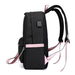 School Backpack for Girls Boys Teens Children Students Book Bags USB Canvas