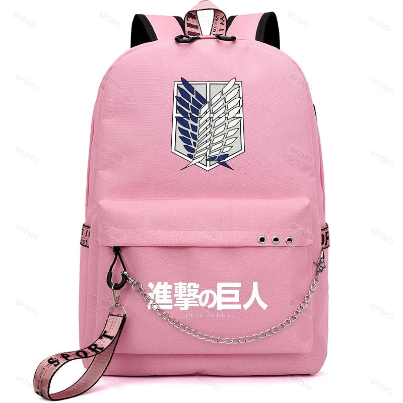 School Backpack for Girls Boys Teens Children Students Book Bags USB Canvas
