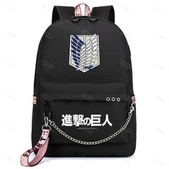 School Backpack for Kids Teens Students USB Canvas