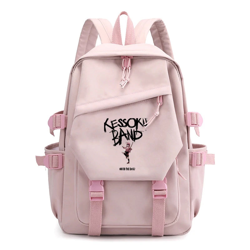 School Bag Bocchi The Rock Women's Backpack Pink Light Shoulders Bags Hot Anime