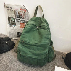 Girls Backpack Women Soft Fabric Bookbags Student Schoolbag Canvas Bag