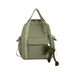 Solid Large Capacity Women College Book Bag Travel Rucksack