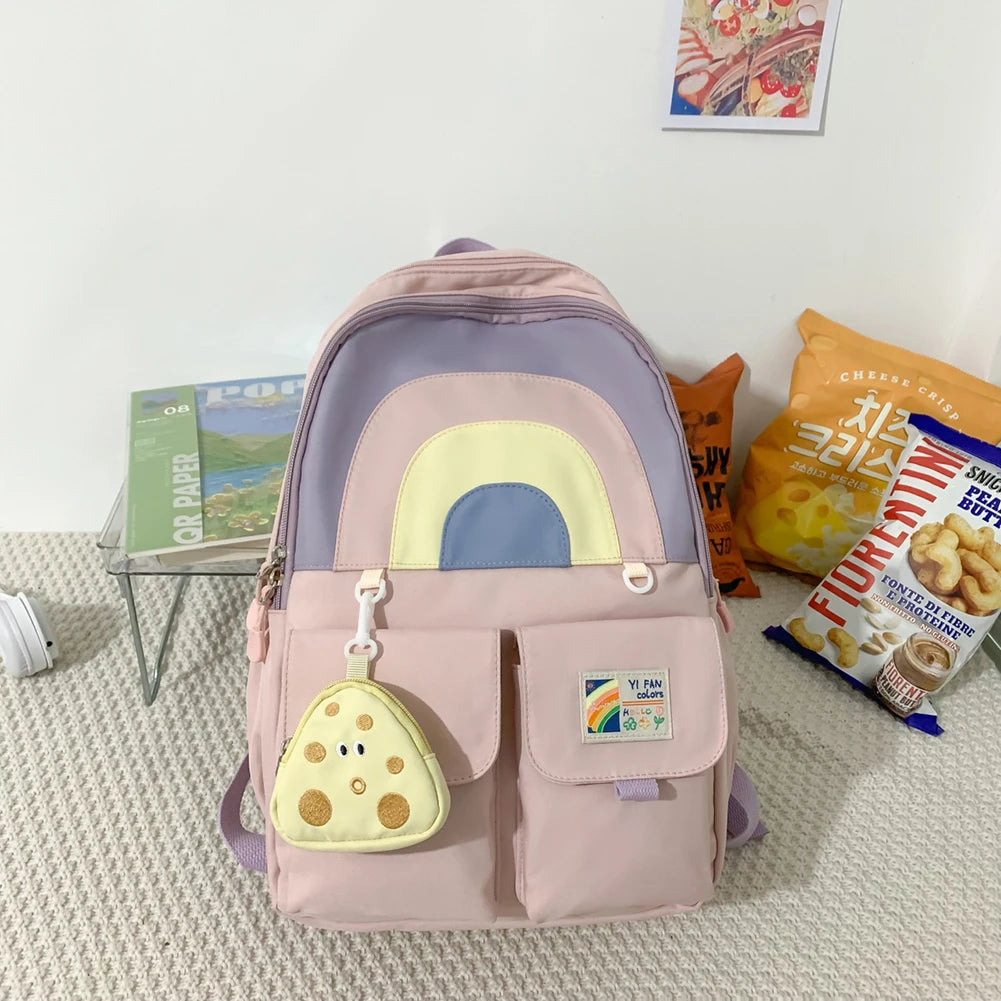 School Books Bags College Student Bookbag Casual Large Capacity Soft