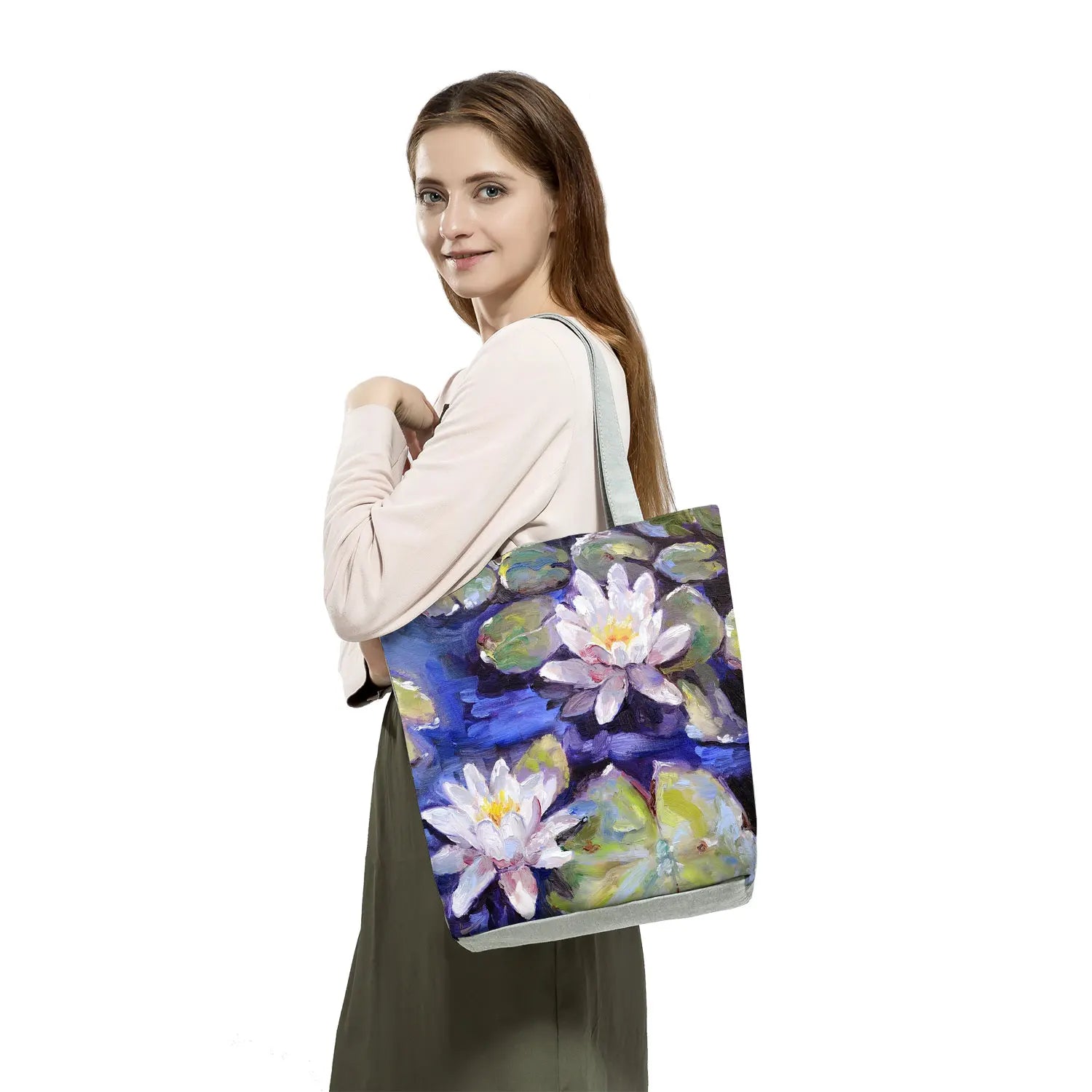 Botanical Flower Print Large Capacity Tote Bag