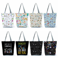 Chemical Physics Tote Bag High Capacity Shoulder School Teacher Gift