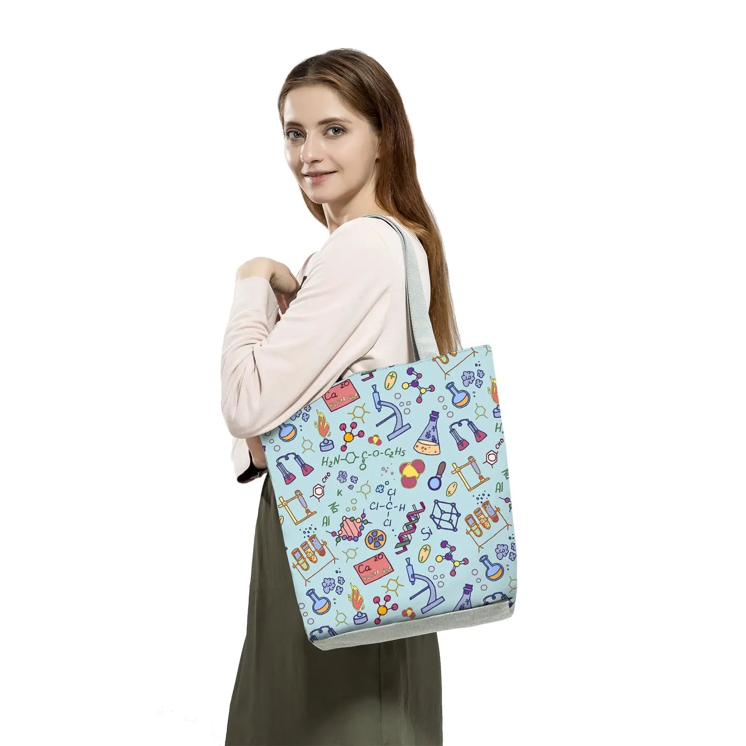 Chemical Physics Tote Bag High Capacity Shoulder School Teacher Gift