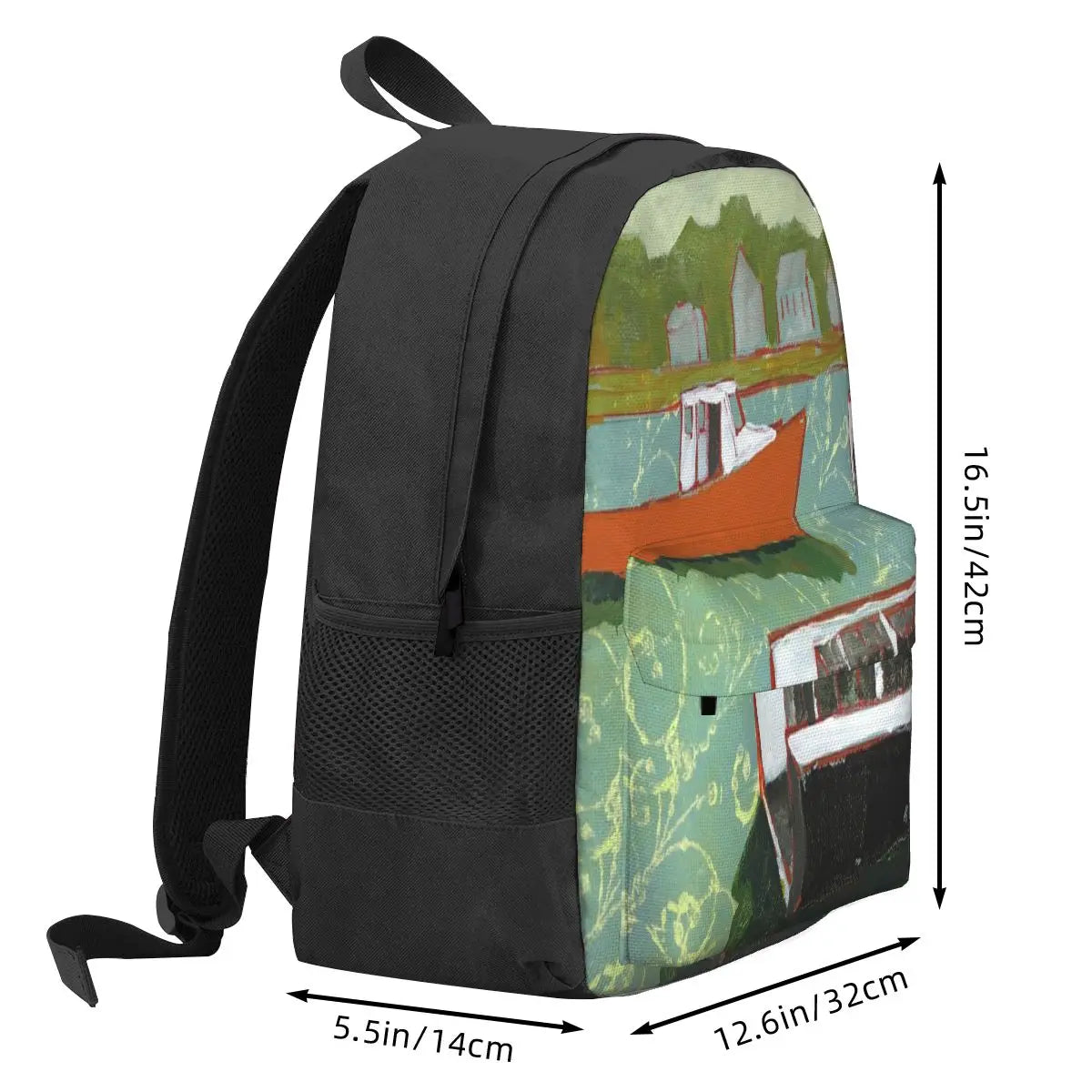 Sea Side Lobster Boats Backpacks Men's Women's Students