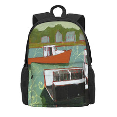 Sea Side Lobster Boats Backpacks Men's Women's Students