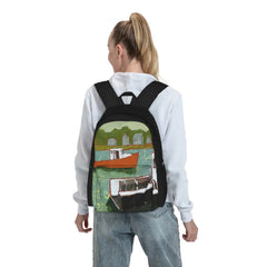 Sea Side Lobster Boats Backpacks Men's Women's Students