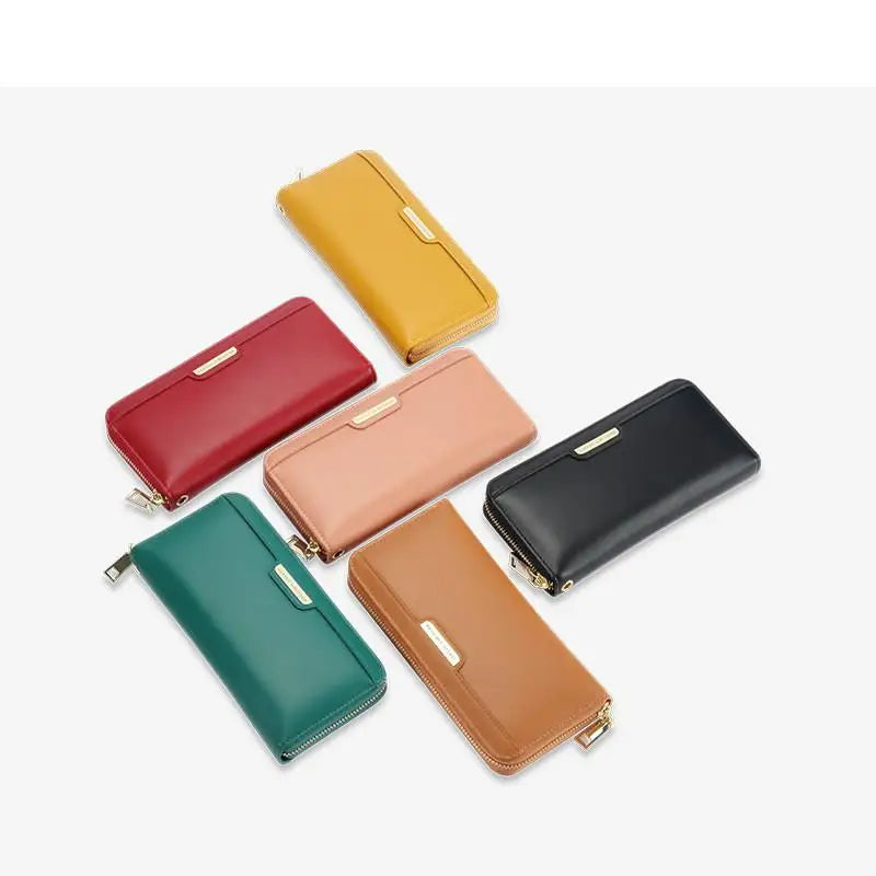 Seagloca Solid Stitching Women's Wallet Large Capacity Clutch