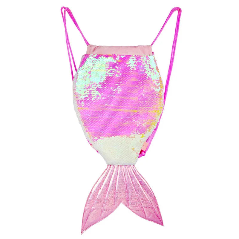 Sequin Drawstring Backpack Bag for Girls Multipurpose Storage Pouch 2021