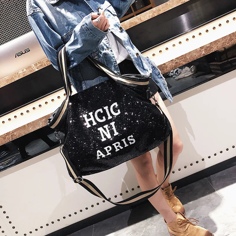 Sequin Women Bag Large Capacity Top-handle Bags Ladies Handbags