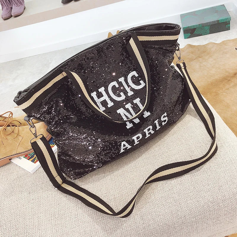 Sequin Women Bag Large Capacity Top-handle Bags Ladies Handbags
