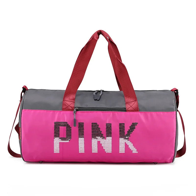 Sequins Travel Bag Waterproof Sports Gym Handbags for Women