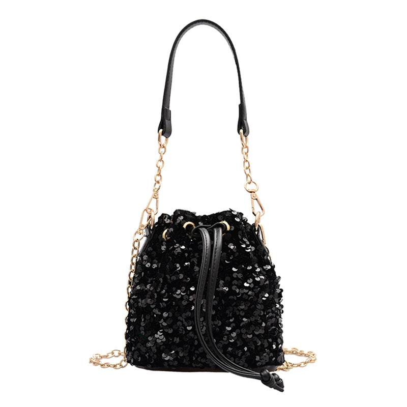 Sequins Bucket Bag Purses Handbags Shoulder Bag Girls Crossbody Bags