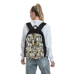 Sero Collage Backpack Zipper Men's Women's Bags