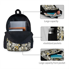 Sero Collage Backpack Zipper Men's Women's Bags