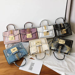 Serpentine Crossbody Bag Women Handbag Snakeskin Shoulder Bag