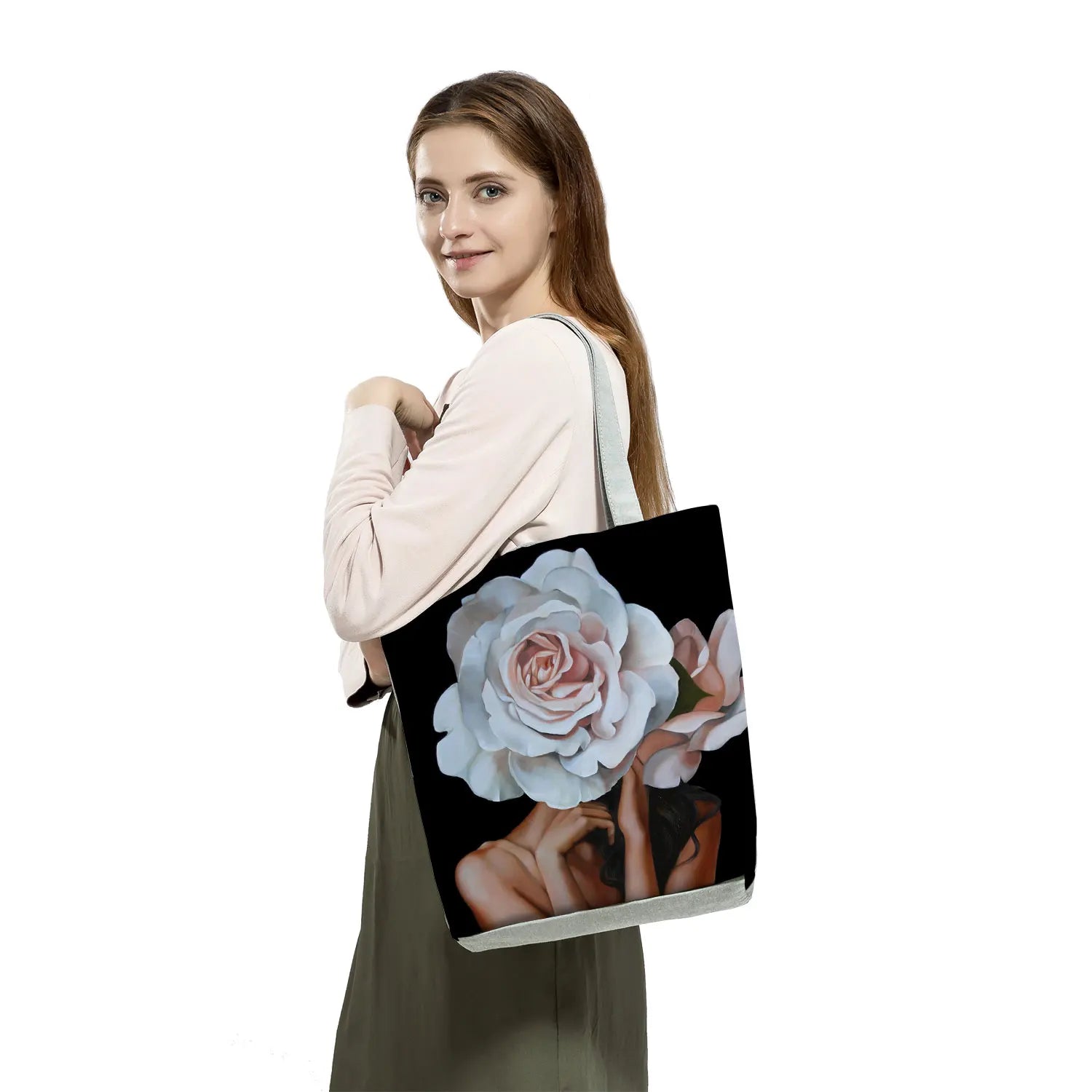 Floral Print Tote Bag for Women