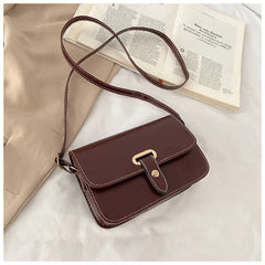 Shell Women Messenger Bags Crossbody Satchel Square Leather Mini Shoulder Bag