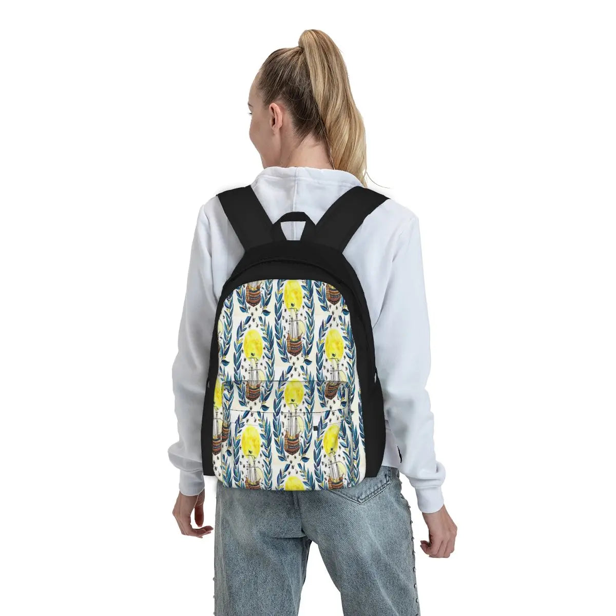 Moon Backpacks Men's School Bag Unisex Man Backpack