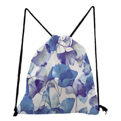 Colorful Floral Drawstring Backpack, Portable Travel Bag